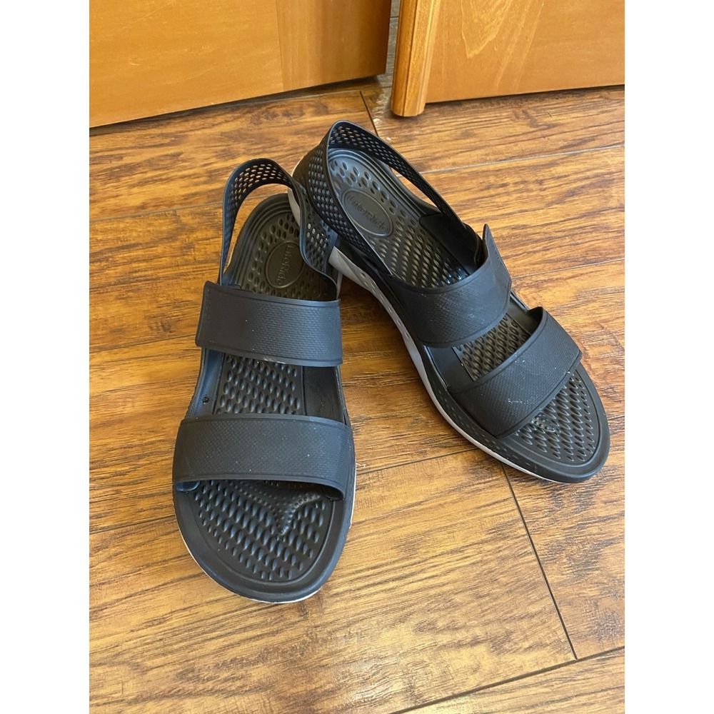 Crocs LiteRide 360 Sandals Athletic Strappy Womens 10 Black Shoes Comfortable
